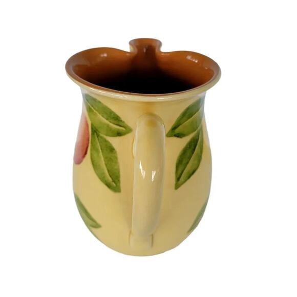 Vintage Ceramiche Alfa Italy Yellow Fruit Pitcher Hand Painted Italian Pottery - Picture 4 of 10